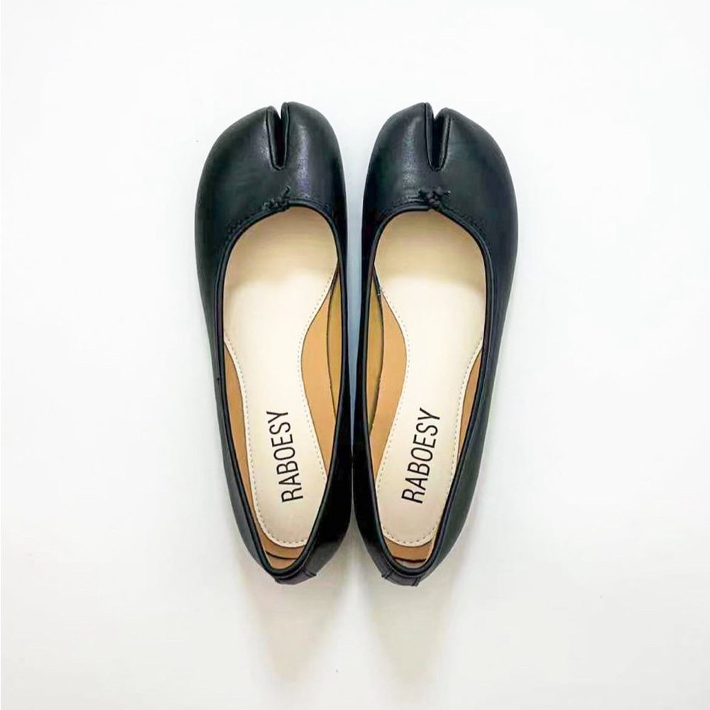 Black Leather Loafers for Women